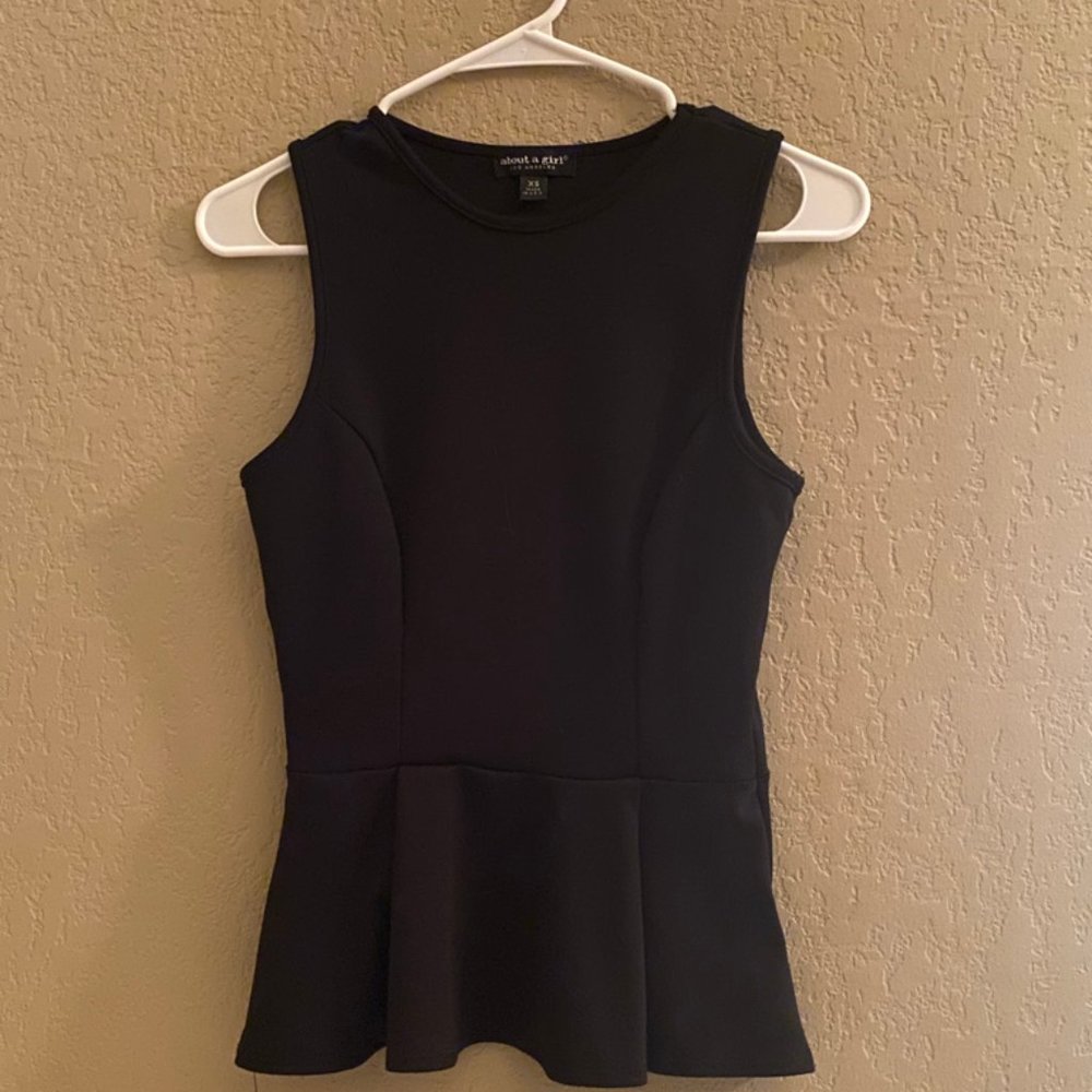 Black Peplum Tank